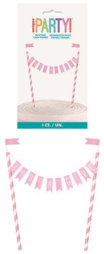 Cake Bunting - It's A Girl Pink